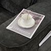 2-Sitzer Sofa, ohne Montage weiches Sofa mit Kissen und Seitentaschen, Stoff, Schwarz, — Bild 5
