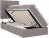 vidaXL Bett mit Stauraum und LED mit LED Taupe 90 x 200 cm Polyester 3372393 Bild 2
