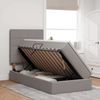 vidaXL Bett mit Stauraum und LED mit LED Taupe 90 x 200 cm Polyester 3372393 Bild 4