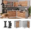 Eckunterschrank R-Line Goldkraft Eiche 86 cm ohne Arbeitsplatte Vicco Bild 2