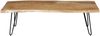 Sitzbank Baumkante 180 cm natur massiv Akazie Hairpin-Gestell schwarz 92369127 Bild 2
