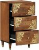vidaXL Sideboard mit Schubladen Braun 40 x 33 x 75 cm Massivholz Mango 4018759 Bild 2
