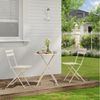 EUGAD Balkonset, (Set, 1-tlg, 1 Tisch, 2 Stühle), klappbar, aus Metall für Balkon Garten Bild 2