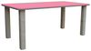 ELI Kindertisch - mit Bunter Tischplatte - 58cm x 90cm - Rosa Bild 2