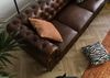 Sofa 3-Sitzer Echtleder 216x82x75 braun CHESTERFIELD #103 Bild 4