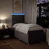 vidaXL Boxspringbett mit Matratze Taupe 90x200 cm Stoff 3293467 Bild 4