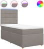 vidaXL Boxspringbett mit Matratze Taupe 90x200 cm Stoff 3293467 Bild 2