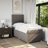 vidaXL Boxspringbett mit Matratze Taupe 90x200 cm Stoff 3293467 Bild 5