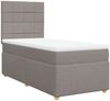 vidaXL Boxspringbett mit Matratze Taupe 90x200 cm Stoff 3293467 Bild 3
