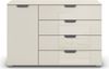 rauch Aditio Box, Kommode, 1-türig, 4 Schubladen, mit Glasfront, mit Softclose-Funktion, Farbe Beige, BxHxT 120x81x42cm Bild 2