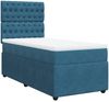 vidaXL Boxspringbett mit Matratze Dunkelblau 80x200 cm Samt 3292200 Bild 2