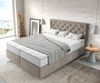 Boxspringbett Dream-Great 160x200 cm Mikrofaser Beige mit TFK Matratze und Visco Topper Bild 4