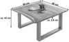 Couchtisch Baumkante massiv Akazie naturfarben 90 x 90 cm silber BILLY 72626514 Bild 2
