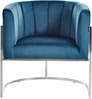 Sessel LARVIK Samtstoff Blau Bild 4