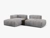 Micadoni Ecksofa Martina 2-Sitzer mit Couchtisch Links Kord Hellgrau Bild 2
