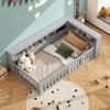 Bett 90x200 cm mit Stauraum und Steckdose – vielseitiges Tagesbett in Grau Bild 4