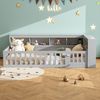 Bett 90x200 cm mit Stauraum und Steckdose – vielseitiges Tagesbett in Grau Bild 5