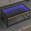 Couchtisch, Sofatisch mit Infinity-LED Sonoma-Eiche 90x50x41 cm Bild 2