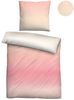 biberna Seersucker Bettwäsche 0025006 FARBVERLAUF, koralle, 1x 135x200 cm + 1x 80x80 cm Bild 5