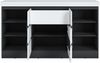 Kommode >CAMPANIA< 3 Türen, 1 Schub, Alpinweiß / Anthrazit - 161x93x45cm (BxHxT) Bild 2