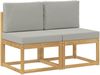 vidaXL 2 Stück Outdoor Mittelsofa Massivholz Akazie Weiß 901464 Bild 2