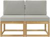 vidaXL 2 Stück Outdoor Mittelsofa Massivholz Akazie Weiß 901464 Bild 3