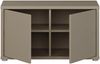 Forte Alice Springs Sitzbank 70 80, 2-türig, modern-minimalistisch, Holzwerkstoff, Flur/Schlafzimmer, Taupe, 74,5 cm breit x 41,5 cm hoch x 34,9 cm tief Bild 3