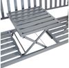 Metall-Gartenbank mit integriertem Klapptisch 3-Sitzer Sitzbank Gartenmöbel Bank Bild 2