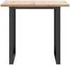 vidaXL Esstisch O-Gestell 90x90x75,5 Massivholz Kiefer und Stahl 3282740 Bild 4
