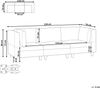 Beliani 'Unstad' Sofa, Grün, Leinenoptik, 72 x 76 x 228 cm, ohne Ottomane, Einzelsofa Bild 2