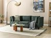 Beliani 'Unstad' Sofa, Grün, Leinenoptik, 72 x 76 x 228 cm, ohne Ottomane, Einzelsofa Bild 3