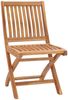 vidaXL Gartenstühle 2 Stk. mit Cremeweißen Kissen Massivholz Teak 3062450 Bild 3