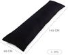 Totsy Baby Seitenschläferkissen mit Bezug Velvet 40x145 cm - Komfortkissen Schlafkissen Seitenschläfer Body Pillow Seitenschlafkissen Black Bild 2