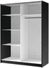 Vente-unique - CALELA Wardrobe and walk-in wardrobe Holz, Platte Schwarz - B 62 cm x H 198,5 cm x L 200,2 cm Bild 3