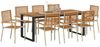 vidaXL Garten Essgruppe 9 pcs Beige Massivholz Akazie 3365471 Bild 3