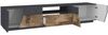 Dmora TV-Schrank Animai, niedriges Wohnzimmer-Sideboard, Fernsehständer-Basis, 100 % Made in Italy, 220 x 43 x 46 cm, Schiefer und Ahorn, Bild 4