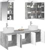 vidaXL Badezimmerschrank-Set 5 pcs Betongrau Holzwerkstoff 3406434 Bild 3