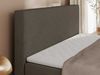 Boxspringbett mit Multipocket-Matratze und Topper, Doppelbett, Struktur dekostoff, Polsterbett mit Bettkästen - JAGUAR - 140 x 200 cm - Braun Struktur - H3 Bild 4