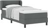 vidaXL Boxspringbett mit Kopfteil Dunkelgrau 80 x 200 cm Stoff 3339990 Bild 2