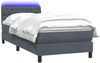 vidaXL Boxspringbett mit Matratze & LED Dunkelgrau 80x210 cm Samt 3317146 Bild 3