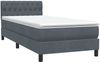 vidaXL Boxspringbett mit Matratze & LED Dunkelgrau 80x210 cm Samt 3317146 Bild 5