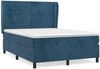 vidaXL Boxspringbett mit Matratze Dunkelblau 140x190 cm Samt 3129271 Bild 2