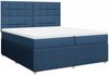 vidaXL Boxspringbett mit Matratze Blau 200x200 cm Stoff 3292169 Bild 2