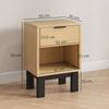 Nachttisch aus Spanplatte mit Schublade & offenem Fach, 35x26x50 cm, Eiche Bild 5
