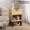 Nachttisch aus Spanplatte mit Schublade & offenem Fach, 35x26x50 cm, Eiche Bild 4