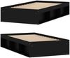 vidaXL Bettgestell Schwarz 90x200 cm 3203825 Bild 4