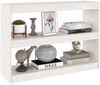 Bücherregal | Standregal Raumteiler Weiß 100x30x71,5 cm Massivholz Kiefer Bild 4