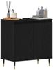 vidaXL Waschbeckenschrank mit Tür Schwarz Eichen-Optik 58 x 33 x 60 cm 862887 Bild 3