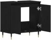 vidaXL Waschbeckenschrank mit Tür Schwarz Eichen-Optik 58 x 33 x 60 cm 862887 Bild 5