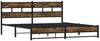 vidaXL Metallbett ohne Matratze Räuchereiche 200x200 cm 3308489 Bild 3